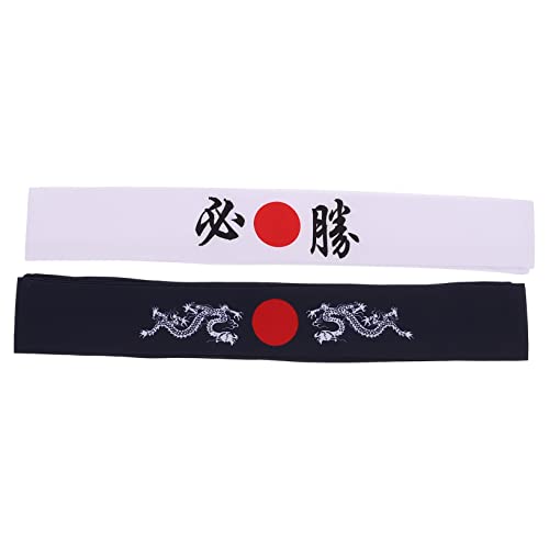 Healeved 2stücke Sport Stirnband Japanisches Stirnband Workout Fitness Yoga Koch Baumwolle Atmungsaktiv Haftung Herren Damen Unisex von Healeved