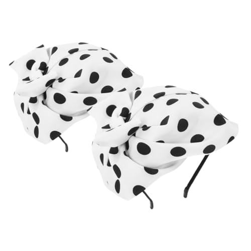 Healeved 2stücke Stirnband Fascinator Für Damen Vintage-design Mit Gepunkteter Baskenmütze Haarband Für Teeparty Hochzeit Cosplay Und Party-zubehör Weiß von Healeved