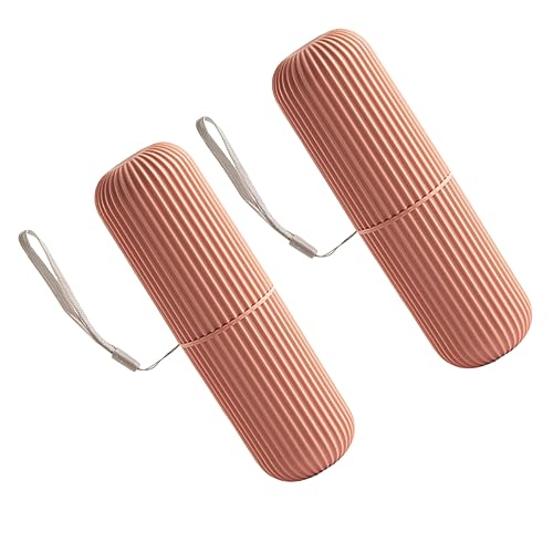 Healeved 2stücke Tragbarer Organizer Für Zahnbürste Und Zahnpasta Robustem Für Camping Und Alltag Mit Praktischem Lanyard Rot von Healeved