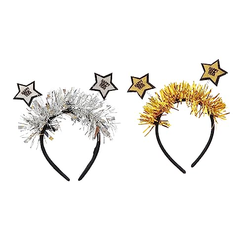 Healeved 2stücke Weihnachts Haarschmuck Fünfzackiger Stern Haarreif Für Partys Und Erwachsene Festliche Kopfbedeckung Für Feiern Und Feiertage von Healeved