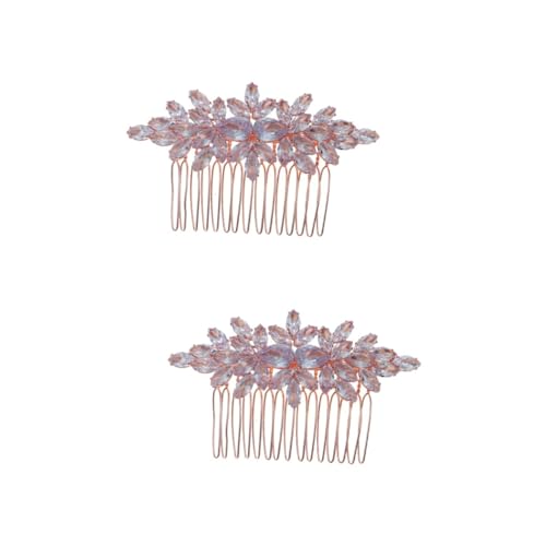 Healeved 2stücke Wunderschöner Haarkamm Für Bräute Eleganter Haarschmuck Mit Zirkonia Für Hochzeiten Und Besondere Anlässe Für Frauen Und Mädchen von Healeved