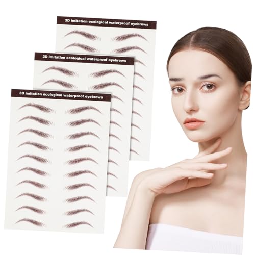 Healeved Augenbrauen-aufkleber Zum Abziehen – 3 Blätter Temporäre Aufkleber Nicht Klebend Ideal Für Alle Augenbrauen von Healeved