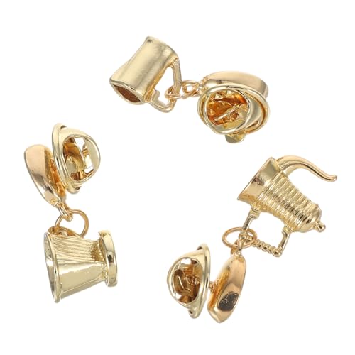 Healeved 3 Kaffee Broschennadeln Niedliche Brosche Metall In Form Von Kaffeebohnen Tassen Und Töpfen Für Rucksack Kleidung Kragen Anstecknadeln Schmuck Für Damen Und Herren von Healeved