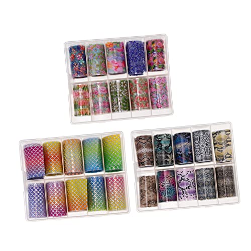 Healeved Boxen Nail Art Sticker Set Kreative Nageldekoration Mit Blumen Schuppen Und Tiermustern Einfach Anzuwenden Für Stilvolle Nail Art Für Anfänger Und von Healeved