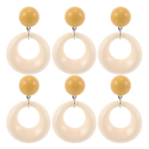 Healeved 3 Paar Geometrische Tropfenohrringe – Stilvolle Hohle Kreisohrringe Schmuck Für Frauen Büropartys Statement Partyschmuck von Healeved