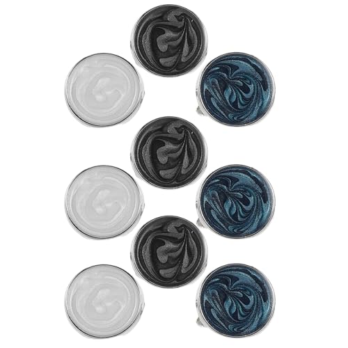 Healeved 3 Paar Manschettenknöpfe Für Herrenhemden Runde Manschettenknöpfe Metall Für Männer – Vielseitiges Anzug Accessoire Für Den Business Bräutigam Und Den Alltag von Healeved