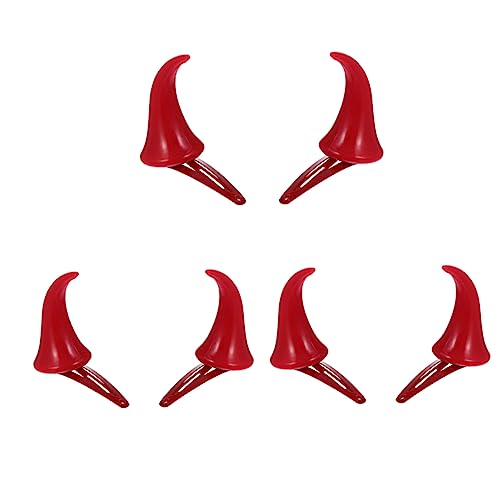 Healeved 3 Paare Halloween Hörner Haarspangen für Frauen und Haarclips zur Dekoration für Kostümpartys und Festlichkeiten von Healeved