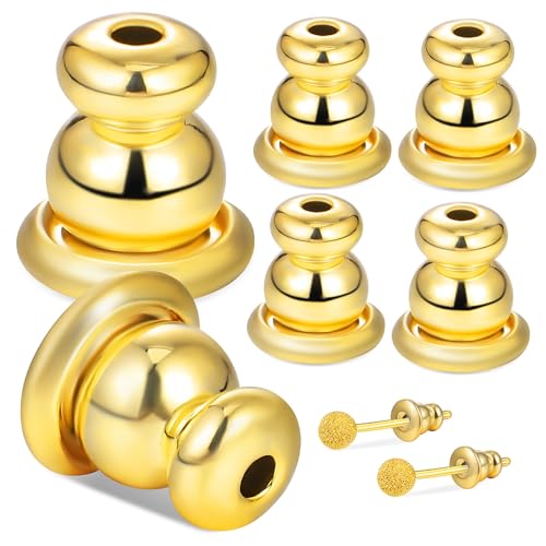 Healeved 3 Paare Metall Ohrstecker Verschlüsse Locking Earring Backs für Ohrläppchen Sicherer Halt Verlust Glänzend Goldfarben für Damen Alltag und Anlass Healeved 3 Paare Metall Ohrstecker Verschlüsse Locking Earring Backs für Ohrläppchen Sicherer Halt Verlust Glänzend Goldfarben für Damen Alltag und Anlass von Healeved