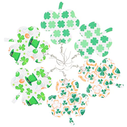 Healeved 3 Paare Ohrringe Damen Patrick's Day Kleeblatt Anhänger Ohrhänger Kreatives Design für Party Cosplay und Kostümzubehör Healeved 3 Paare Ohrringe Damen Patrick's Day Kleeblatt Anhänger Ohrhänger Kreatives Design für Party Cosplay und Kostümzubehör von Healeved