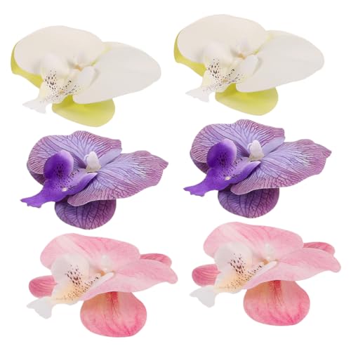 Healeved 3 Paare Orchideen Schuhclips Blumenschmuck für Sandalen Damen Strandurlaub Dekoration Abnehmbare Blumen Schuhe Clips von Healeved