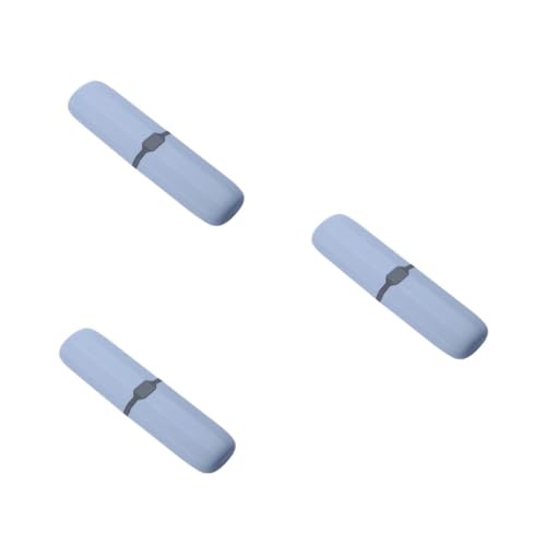 Healeved 3 STK Zahnbürstenrohr Mülleimer-Organizer Reisezahnbürste Tragbares Zahnbürstenetui Zahnbürstenbehälter Für Unterwegs Wiederverwendbare Gesichtspads Schwebendes Brillenband von Healeved