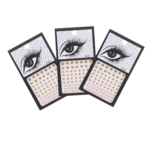 Healeved 3sätze Gesichtsjuwelen Aufkleber Zarte Edelsteine Für Make-up Dekorative Selbstklebende Strasssteine Für Diy-dekorationen von Healeved