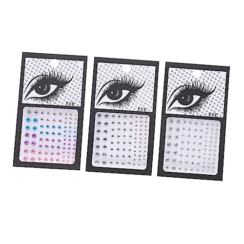 Healeved 3 Sets Aufkleber Gesicht Edelsteine ​​make-up Aufkleber Für Ausflug Parteien Auge Ecken Und Stirn Dekorationen von Healeved