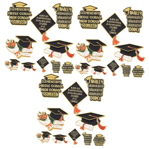 Healeved 3 Sätze Bachelor Cap Brosche Anstecknadeln Kleine Pride Anstecknadel Hut Anstecknadel Revers Grad Broschen Broschen Anstecknadeln Anstecknadeln 10 Stück * 3 von Healeved