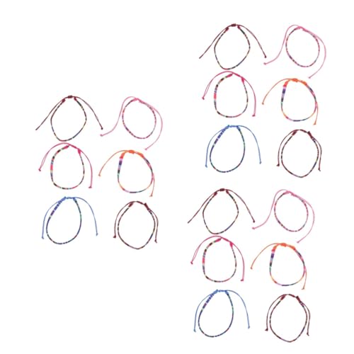 Healeved 3 Sätze Boho Fußkettchen Teilig Verstellbar Handgefertigt Farbenfrohe Baumwollfäden Für Strandpartys Tägliches Einzigartiger Schmuck Für Damen Teenager 6 Stück * 3 von Healeved