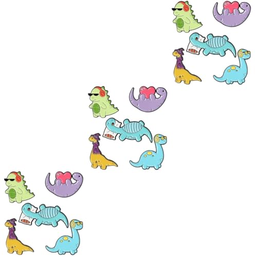 Healeved 3 Sätze Cartoon Dinosaur Broschen Lustige Tier Broschen Für Kleidung Als Zu Halloween Weihnachten Geburtstagen Und 5 Stück * 3 von Healeved