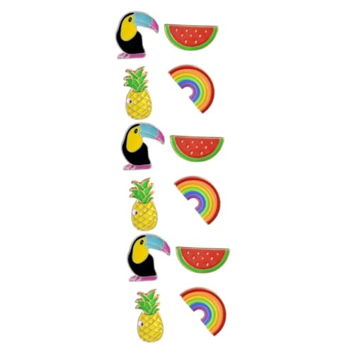 Healeved 3 Sätze Kreative Regenbogen Ananas Brosche Für Lustige Cartoon Toucan Brosche Einzigartiger Brustpin Für Kleidung Hübsches Accessoire Für Alltagsoutfits 4 Stücke * 3 von Healeved