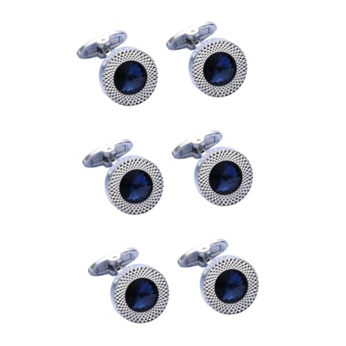 Healeved 3 Sätze Manschettenknöpfe Für Herren Stilvolles Hemd Manschetten Zubehör Für Hochzeiten Geschäftsmeetings Besondere Anlässe 2 Stück * 3 von Healeved