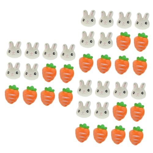 Healeved 3 Sätze Mini Karotten Rabbit Broschen Cartoon Anstecker Für Kleidung Taschen Accessoires Plüschmaterial Leicht Langlebig Anlässe 12 Stücke * 3 von Healeved