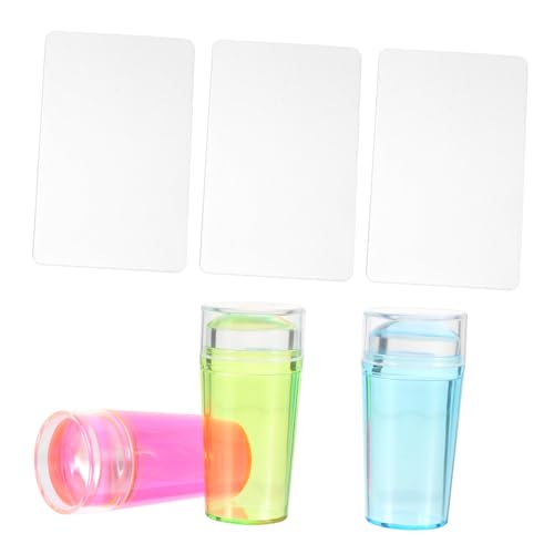 Healeved Silikon-nagel-stempel-set 6-teilig Maniküre-set Bunte Nagelkunst-werkzeuge Für Den Heimsalon von Healeved