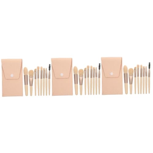 Healeved 3sätze Teilige Make-up-pinselset Mit Holzgriff Tragbar Für Concealer Und Lidschatten Werkzeug Für Anfänger Und Warmem von Healeved