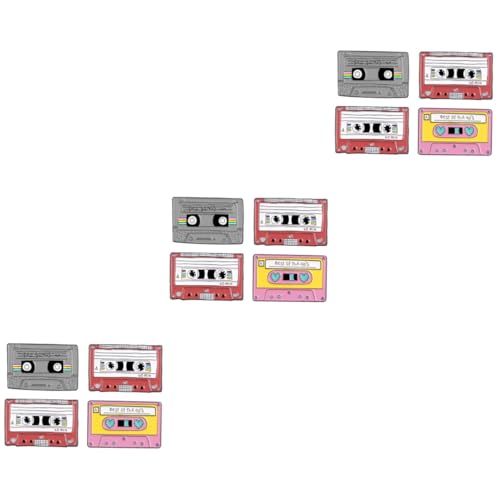 Healeved 3 Sätze Retro Cassette Tape Brosche Vintage Cartoon Anstecker Einzigartiger Krawattennadel Für Frauen Partys Besondere Anlässe Zu Weihnachten Halloween 4 Stück * 3 von Healeved
