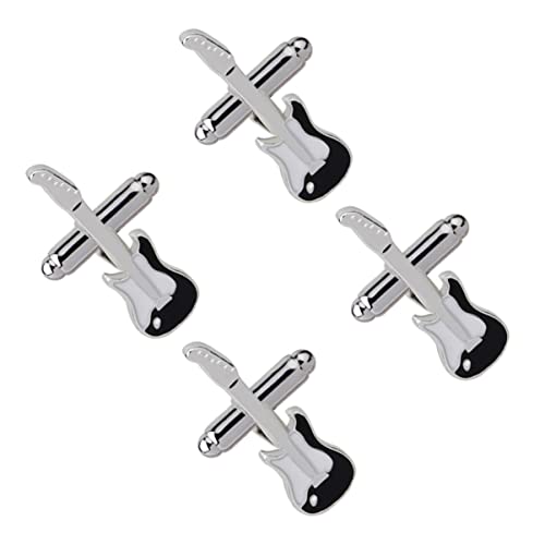 Healeved 3 Sätze Stylische Gitarre Manschettenknöpfe Für Herren Kreative Cufflinks Für Festliche Anlässe Hochzeit Und Business Handwerkskunst Komfortabel Und Elegant 2 Paare * 3 von Healeved