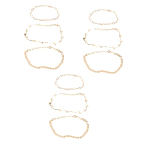 Healeved 3 Sätze Teiliges Boho Fußkettchen Set Mit Runden Pailletten Verstellbare Fußkette Für Damen Stilvolles Accessoire Für Strandpartys Alltagsschmuck 3 Stück * 3 von Healeved