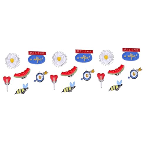 Healeved 3 Sätze Teiliges Cartoon Brosche Kleine Biene Daisy Herz Wassermelone Niedliche Damen Anstecknadeln Legierung Für Kleidung Taschen Schals Geschenkidee Für Besondere 6 Stück * 3 von Healeved