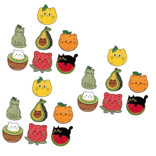 Healeved 3 Sätze Teiliges Katzen Broschenset Cartoon Anstecknadeln Für Kleidung Hüte Schals Dekorative Broschen Für Damen Langlebigem Material Niedliches Design Für Kreative 7 Stück * 3 von Healeved