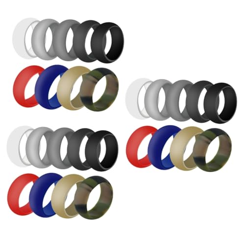 Healeved 3 Sätze Teiliges Silikon Sportringe Für Hautfreundliche Bequeme Ersatzringe Verschiedenen Farben Für Sport Hausarbeit Zufällige Farbe 9 Stück * 3 von Healeved