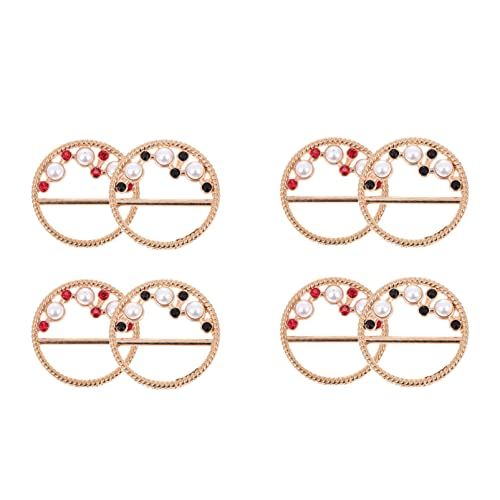 Healeved 3 Sätze Teiliges Zinc Alloy T Shirt Clips Mit Perlen Design Klammern Für Kleidung Schals Und Pullover Dekorieren Und Knüpfen Von Outfits 8 Stücke * 3 von Healeved