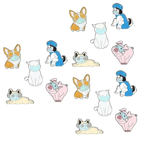 Healeved 3 Sätze Tierbrosche Anstecker Brosche Mädchen Tierförmige Broschen Damen Cartoon Kleidung Brustnadel Dekorative Anstecker Boutonniere Pins Pullover Brosche Niedliche 5 Stücke * 3 von Healeved