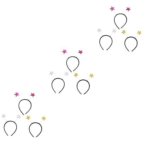 Healeved 9stücke Glitzernde Haarreifen Mit Sternen Für Erwachsene Süßes Party-accessoire Silber Rosy Für Geburtstagsfeiern Und Mottopartys von Healeved
