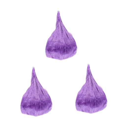 Healeved 3 Stck Flammenförmige Karnevalsperücke Hochwertiger Synthetischer Verstellbares Netz Auffällige Halloween Perücke für Erwachsene für Kostümpartys und Themenveranstaltungen von Healeved