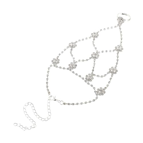 Healeved 3 Stck. Fußkette für Damen Silber mit Funkelnden Strasssteinen Verstellbare Knöchel Anklet für Strand Partys Hochzeiten Stilvolles Accessoire von Healeved