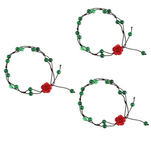 Healeved 3 Stck. Stylische Fußkette für Damen Verstellbare Blumen Ankelschnur Kreative Fußdekoration für Strand Hochzeit Party Reisen Langlebig und Passend zu Jedem Outfit von Healeved