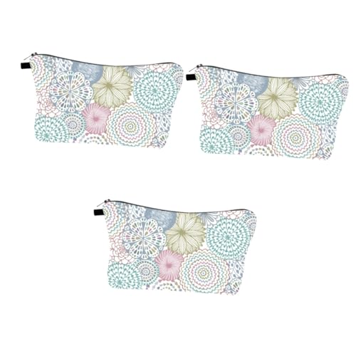 Healeved 3stücke Blumenmuster wasserdichte Kosmetiktasche Tragbare Aufbewahrung Für Reisen Für Damen Vielseitige Make-up-Tasche Strapazierfähiges Für Urlaub Und Outdoor-aktivitäten von Healeved