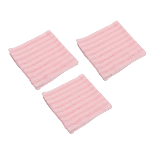 Healeved 3 Stück Badetuch Badetuch Sauber Peeling-handschuhe Produkte Badehandschuhe Handtuch Reinigungsmittel Peeling-waschlappen Autowaschhandschuhe Schrubben Handtücher Rosa Polyester von Healeved