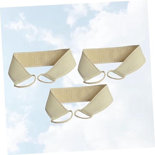 Healeved 3stücke Luffa Schwamm Badetuch Rückenreibetuch Luffa Massagebürste Doppelseitiges Streifenstärketuch Lang Handziehringen Schaum Reinigung von Healeved