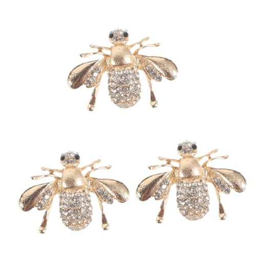 Healeved 3 Stück Biene Brosche mit Eleganter Anstecker für Damen Kreatives Tierdesign für Kleidung Schal Besondere Anlässe Leichter Tragbarer Schmuck für Partys Geschäftsevents von Healeved