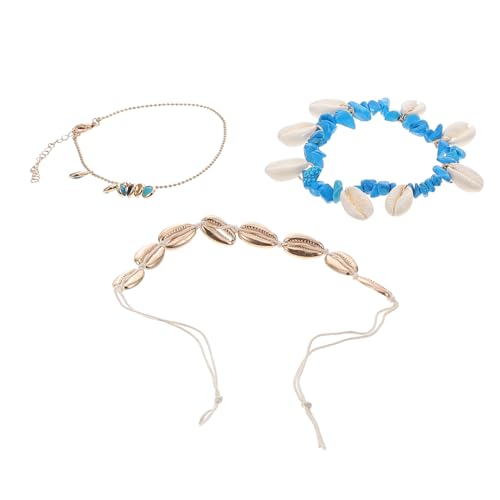 Healeved 3 Stück Boho Fußkettchen für Frauen Einzigartige Kreative Ankerkette Hochwertigem Material für Perfekten Sitz für Strandurlaube Freizeitlooks von Healeved