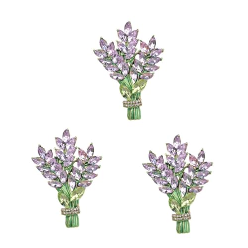 Healeved 3 Stück Brosche Anstecknadel für Damen Dekoration für Kleidung Schals Taschen für Partys Besondere Anlässe mit Funkelnden Strasssteinen Langlebigem von Healeved