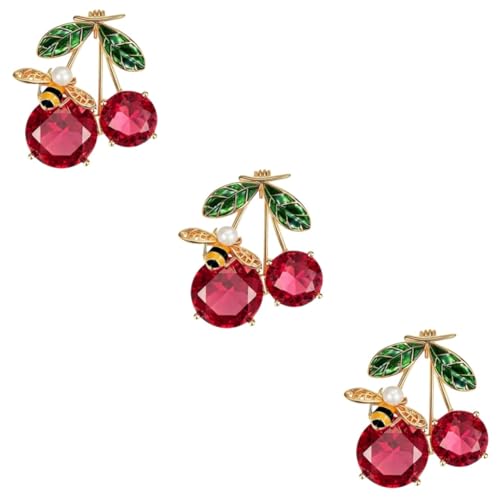 Healeved 3 Stück Brosche für Damen Süßes Elegantes Design für Kleidung Schals Hüte Glänzende Langlebige Oberfläche Einfach Anzubringen Modisches Accessoire von Healeved