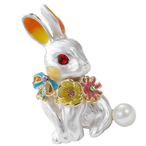 Healeved 3 Stück Bunny Brosche Pin für Kleidung Stilvolles Accessoire für Frühling Neujahr und Feiertage Einzigartiges Kaninchen Design für Kleidung Schals und Hüte von Healeved
