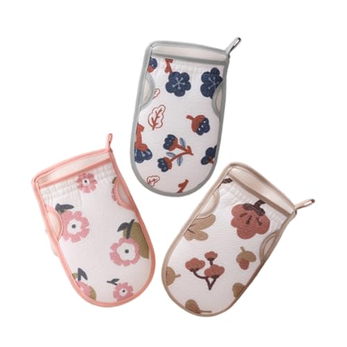 Healeved 3 Stück Doppelseitiger Peeling Badehandschuh Luffa Körperschrubbschwamm Körperwäscher Duschball Weiches Peeling Für Männer Und Frauen von Healeved