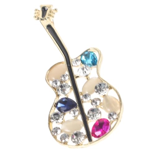 Healeved 3 Stück Gitarrenbrosche Strassnadel Broschennadel Brosche für Musikinstrumente Broschen für Frauen Instrumenten -Mode -Revers -Brosche Musikbrosche Musik-Schmuck-Brosche Legierung von Healeved