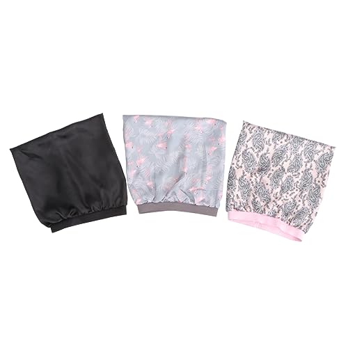 Healeved Haar-schlafmütze Breitkrempige Hochelastische Haarmütze Schlafmütze Für Damen 3-teiliges Set von Healeved