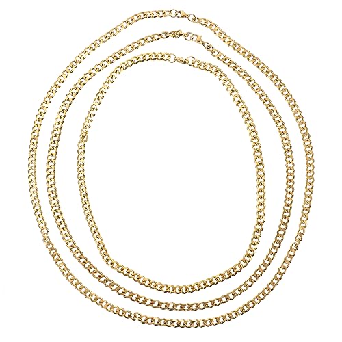 Healeved 3 Stück Hip Hop Ketten Stilvolle Herren Halskette mit Perfektes Accessoire für Hip Hop Tänzer von Healeved