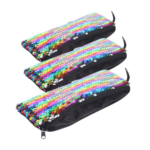 Healeved 3stücke Kosmetik Organizer Tasche Mit Pailletten Kleine Reise Make-up Tasche Leichte Kosmetiktasche Für Damen Aufbewahrungstasche Für Lippenstift Und Toilettenartikel von Healeved